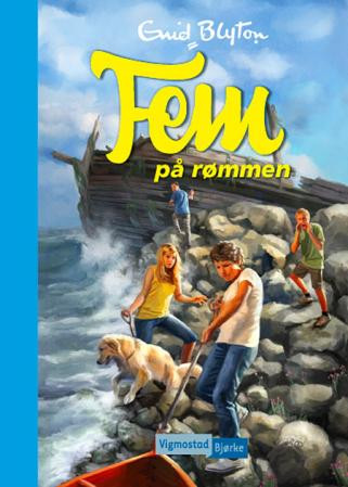 norwegisches Buchcover: "Fem på Kirrinøya / Fem på rømmen"