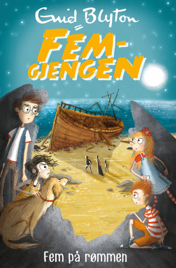 norwegisches Buchcover: "Fem på Kirrinøya / Fem på rømmen"