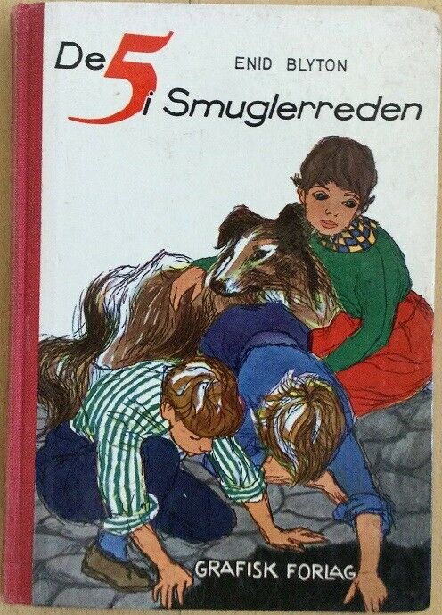 dänisches Buchcover: "De fem i smuglerreden / De 5 i smuglernes hus"