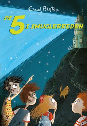 dänisches Buchcover: "De fem i smuglerreden / De 5 i smuglernes hus"