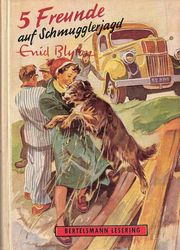 deutsches Buchcover: "Fünf Freunde auf Schmugglerjagd"