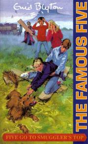 englisches Buchcover: "Five go to Smuggler´s top"