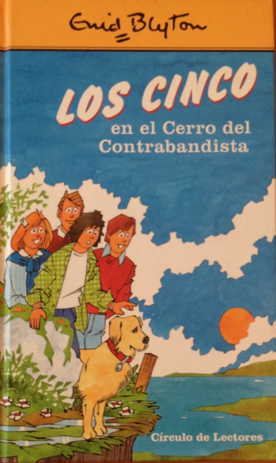 spanisches Buchcover: "Los Cinco en el Cerro del Contrabandista"
