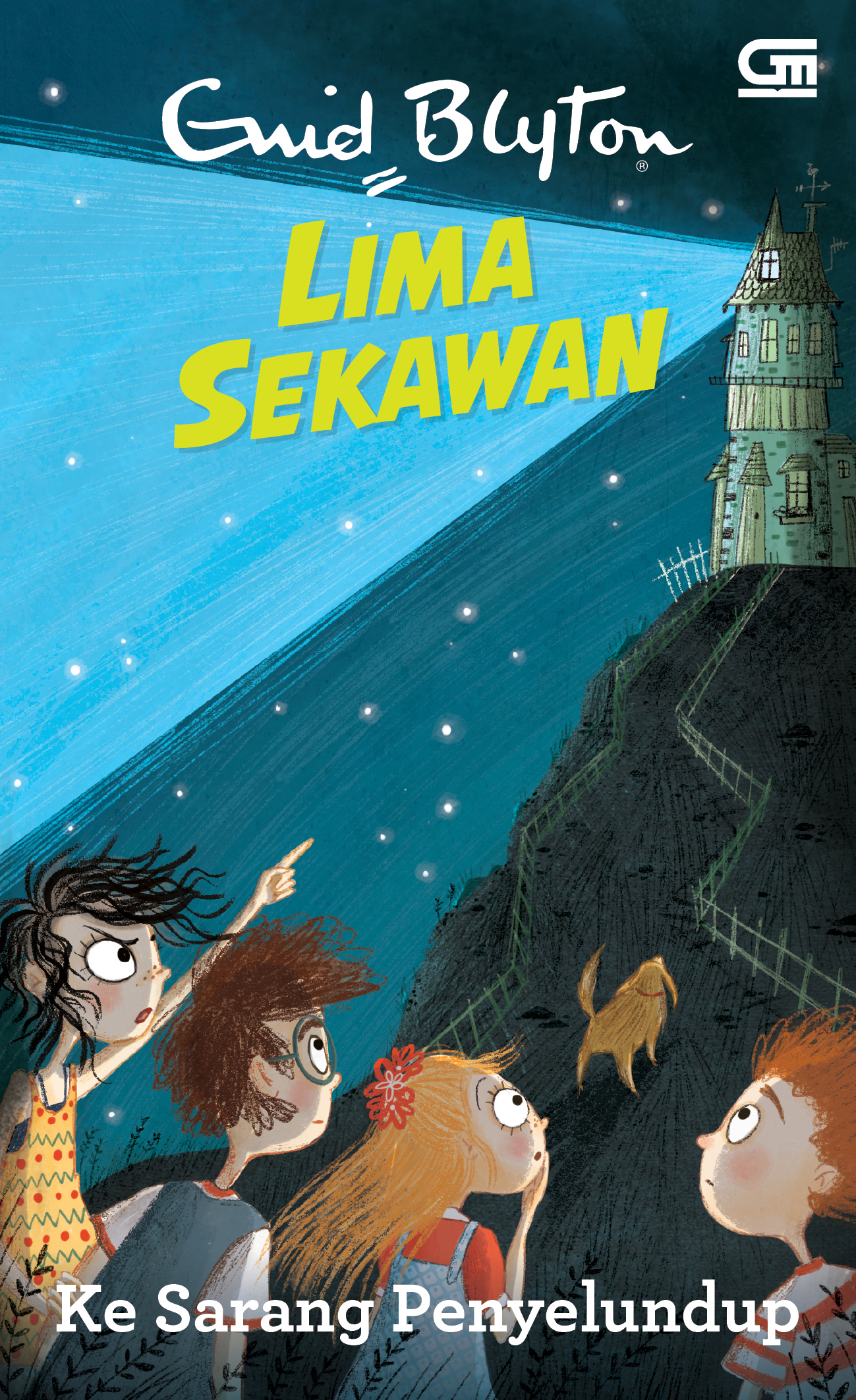 indonesisches Buchcover: "Seri Lima Sekawan: Ke Sarang Penyelundup"