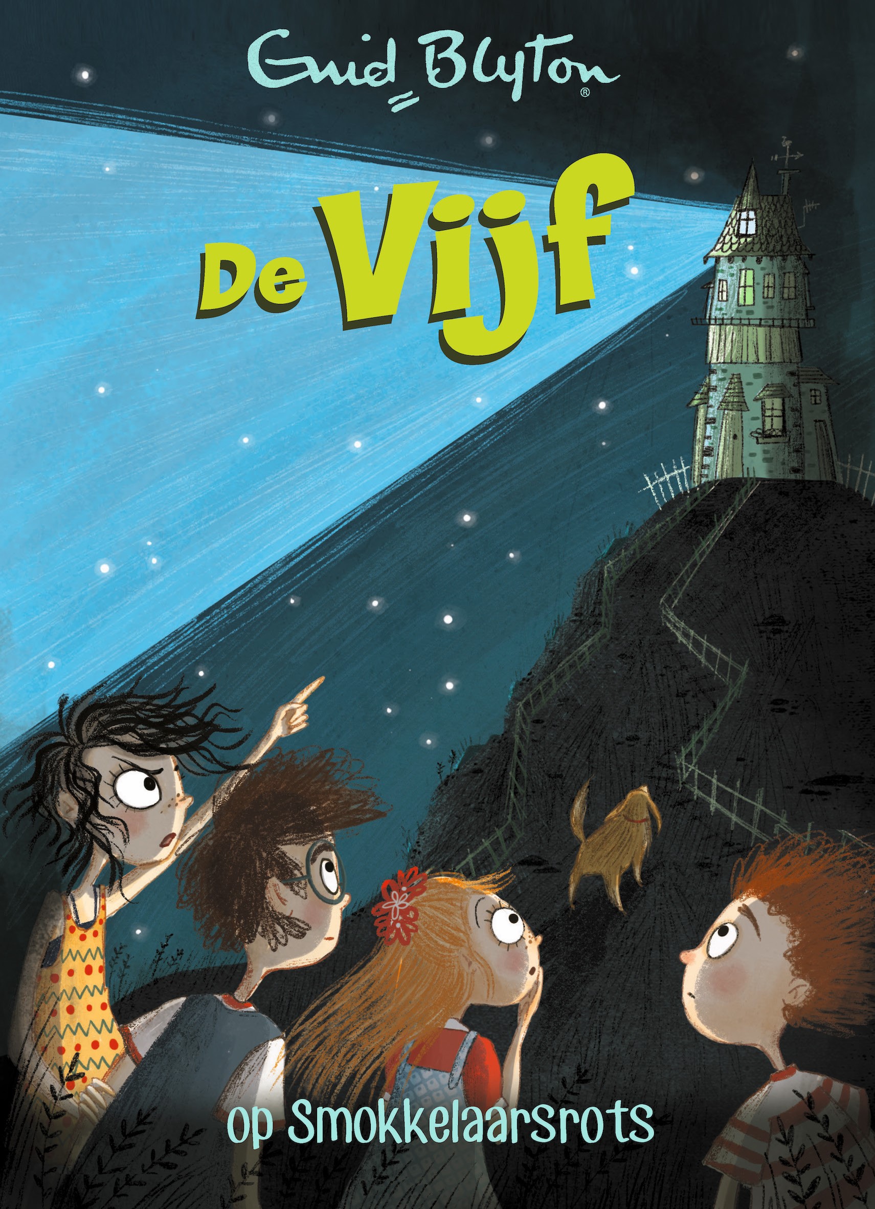 niederländisches Buchcover: "De Vijf op de smokkelaarsrots"