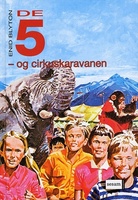 dänisches Buchcover: "De fem og cirkuskaravanen"