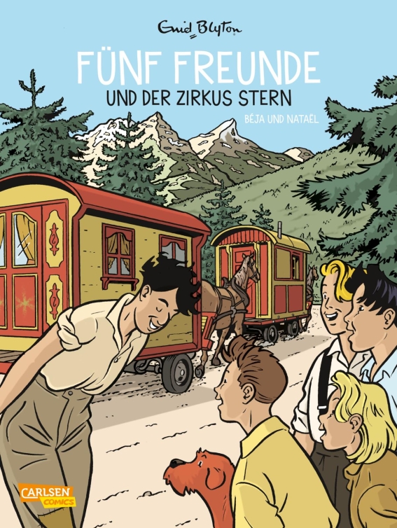 deutsches Buchcover: "Fünf Freunde beim Wanderzirkus"