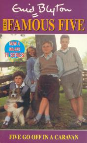 englisches Buchcover: "Five go off in a caravan"
