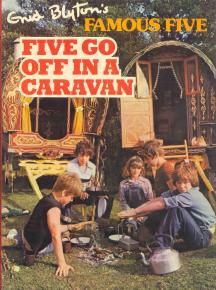 englisches Buchcover: "Five go off in a caravan"