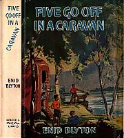 englisches Buchcover: "Five go off in a caravan"