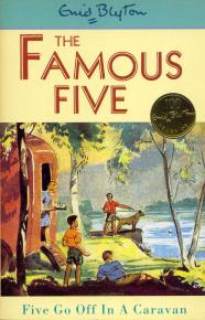 englisches Buchcover: "Five go off in a caravan"