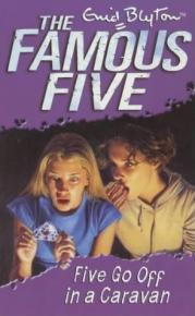 englisches Buchcover: "Five go off in a caravan"
