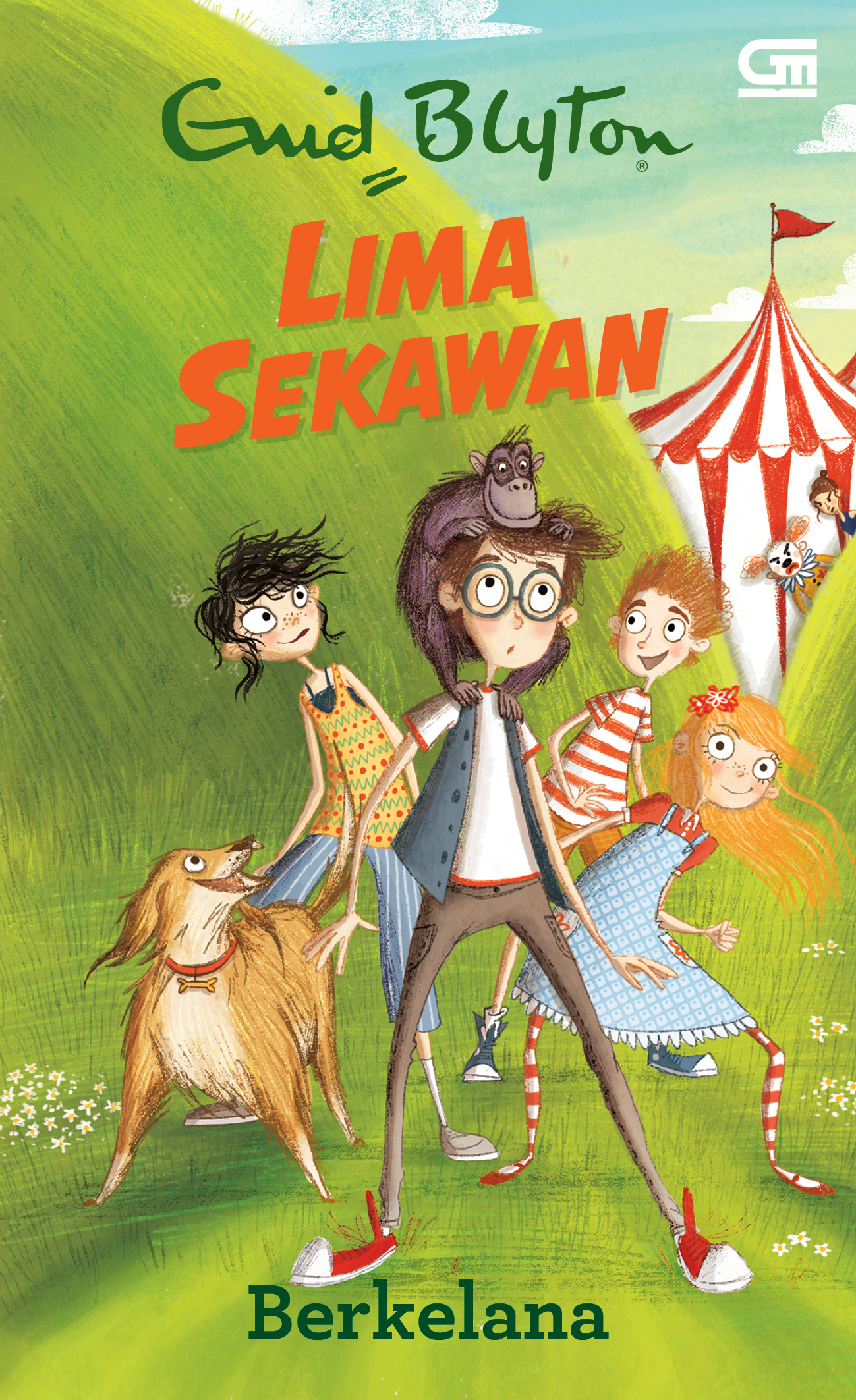 indonesisches Buchcover: "Seri Lima Sekawan: Berkelana"