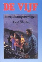 niederländisches Buchcover: "De Vijf in een kampeerwagen"