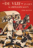 niederländisches Buchcover: "De Vijf in een kampeerwagen"