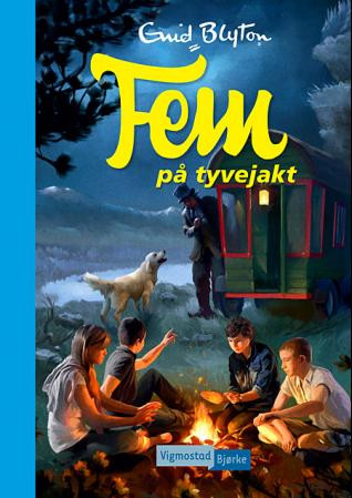 norwegisches Buchcover: "Fem på tyvejakt"