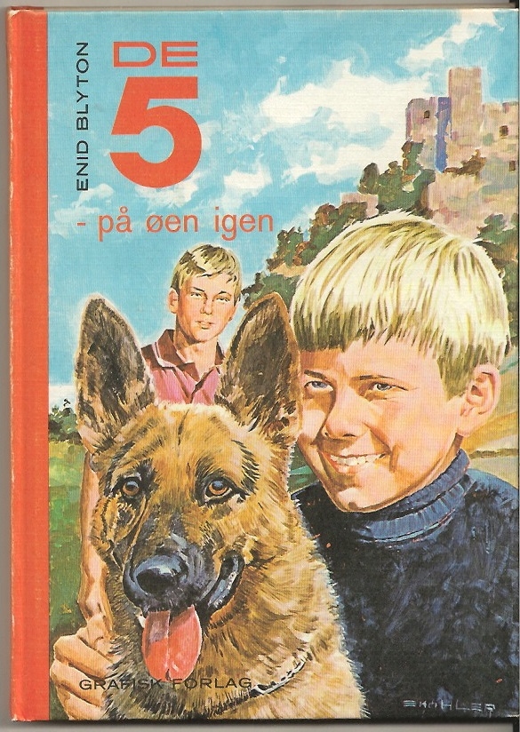 Danish bookcover: "De fem på øen igen"