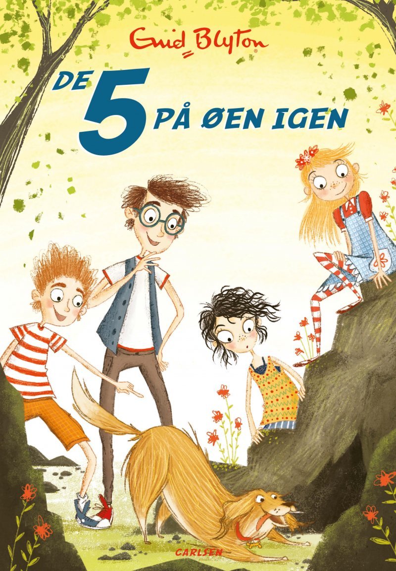 Danish bookcover: "De fem på øen igen"