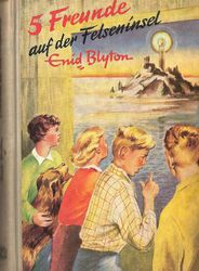 German bookcover: "Fünf Freunde auf der Felseninsel"