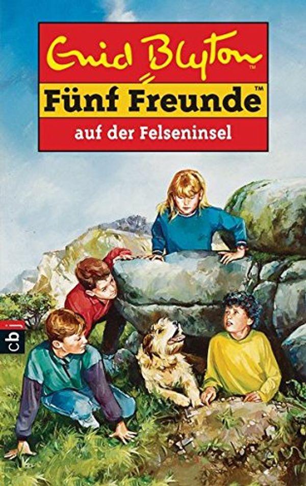 German bookcover: "Fünf Freunde auf der Felseninsel"
