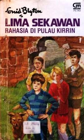 Indonesian bookcover: "Seri Lima Sekawan: Rahasia di Pulau Kirrin"