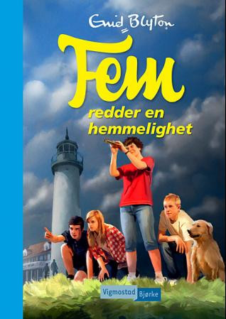 Norwegian bookcover: "Fem redder en hemmelighet"