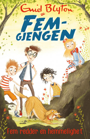 Norwegian bookcover: "Fem redder en hemmelighet"