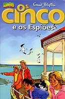 Portuguese bookcover: "Os Cinco Salvaram o Tio / Os Cinco e os Espiões"