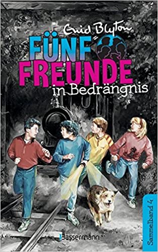 German bookcover: "Fünf Freunde geraten in Schwierigkeiten"