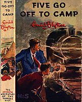 englisches Buchcover: "Five go off to camp"