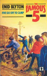 englisches Buchcover: "Five go off to camp"