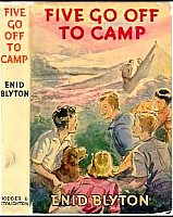 englisches Buchcover: "Five go off to camp"