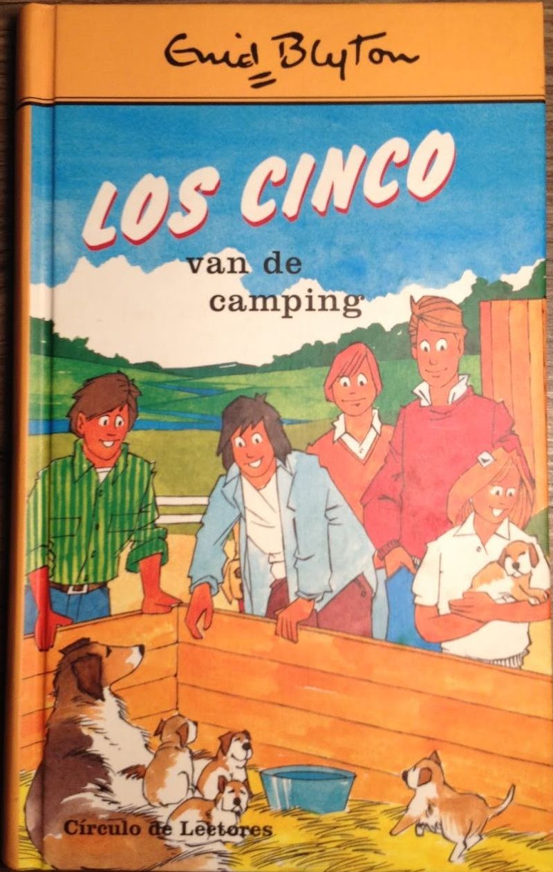 spanisches Buchcover: "Los Cinco van de camping"