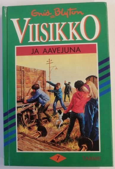 finnisches Buchcover: "Viisikko ja aavejuna"