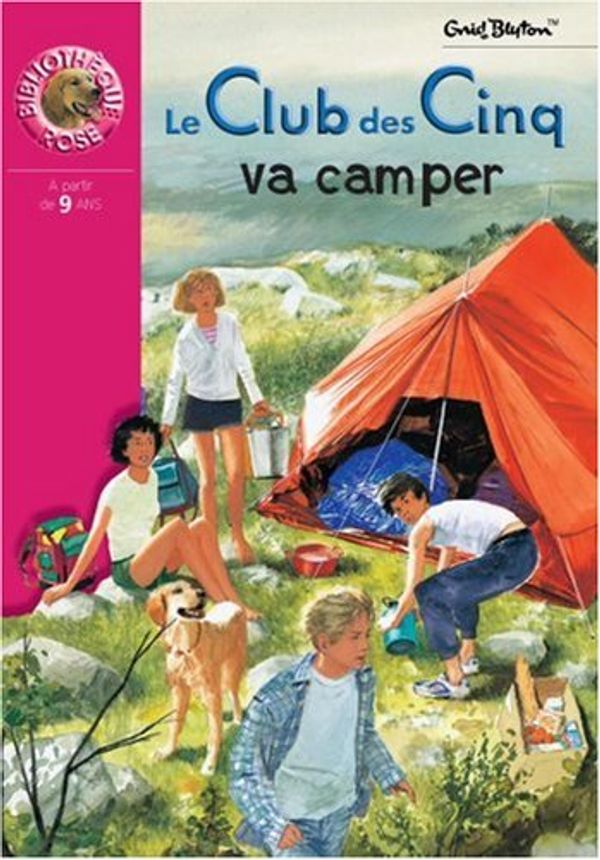 französisches Buchcover: "Le Club des Cinq va camper / Les Cinq et le train fantôme"