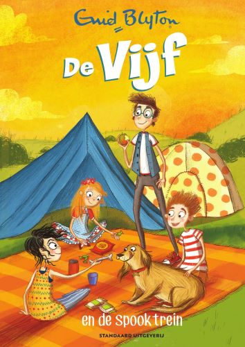 niederländisches Buchcover: "De Vijf en de spooktrein"