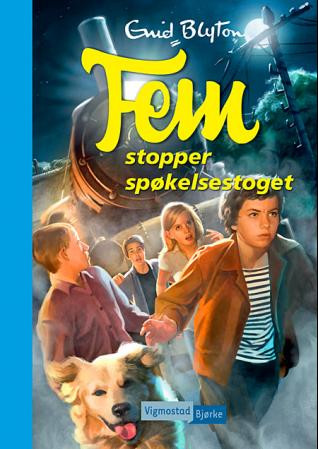 norwegisches Buchcover: "Fem stopper spøkelsestoget"
