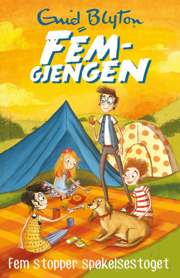norwegisches Buchcover: "Fem stopper spøkelsestoget"