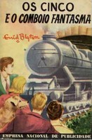 portugiesisches Buchcover: "Os Cinco e o Comboio Fantasma / Os Cinco e os Comboios Misteriosos"