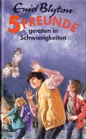 German bookcover: "Fünf Freunde geraten in Schwierigkeiten"