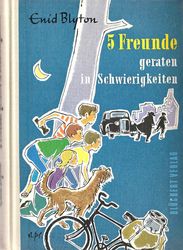 German bookcover: "Fünf Freunde geraten in Schwierigkeiten"