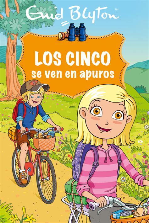 Spanish bookcover: "Los Cinco se ven en apuros"