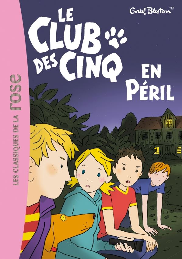 French bookcover: "Le Club des Cinq en péril / Les Cinq font du camping"