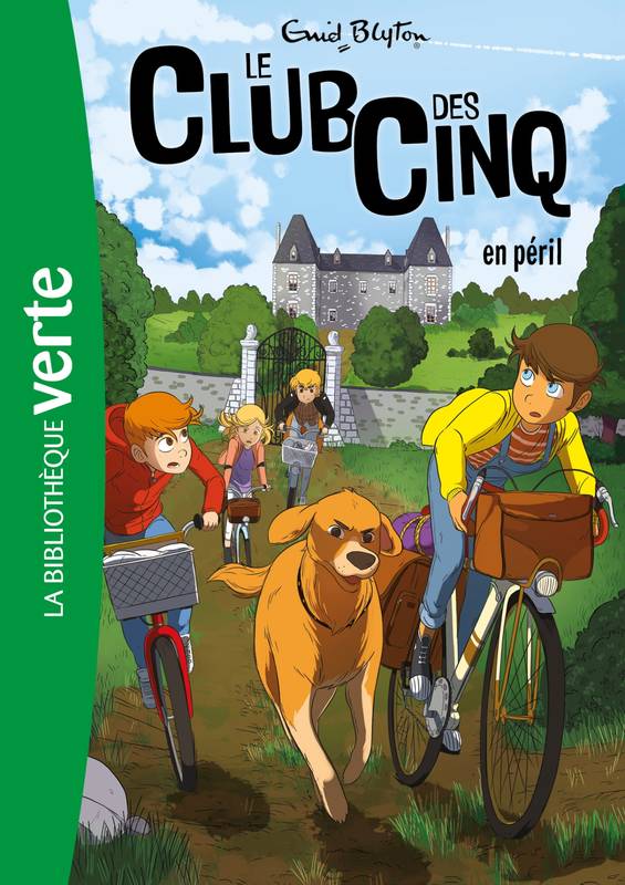 French bookcover: "Le Club des Cinq en péril / Les Cinq font du camping"