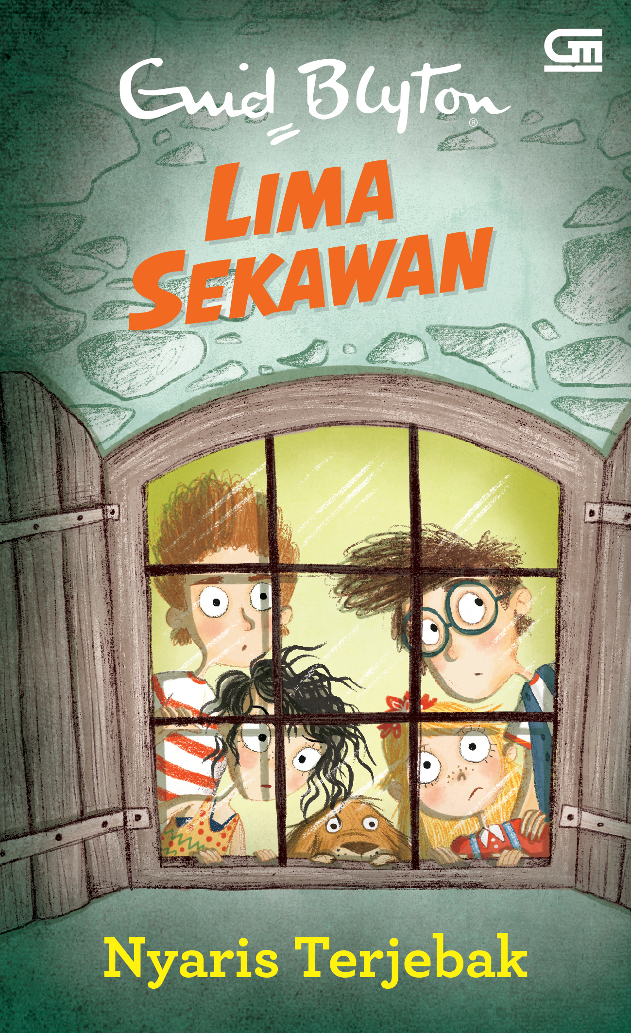 Indonesian bookcover: "Seri Lima Sekawan: Nyaris Terjebak"