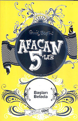 Turkish bookcover: "Afacan Beşler Başları Belada"
