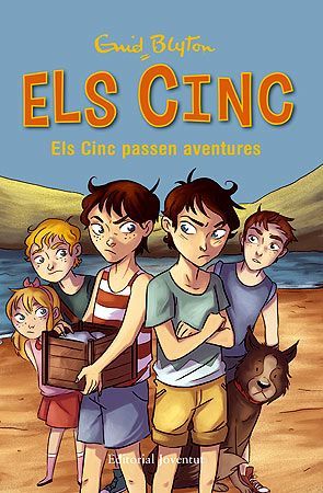 Catalan bookcover: "Els Cinc passen aventures"