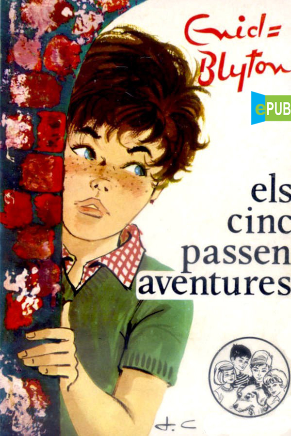 Catalan bookcover: "Els Cinc passen aventures"