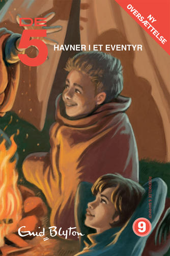 Danish bookcover: "De fem går på med krum hals / De 5 havner i et eventryr"