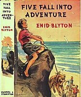 English bookcover: "Five fall into adventure"